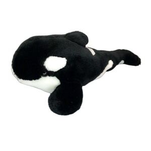 SeaWorld Shamu Killer Whale Plush 8" Orca Black White Stuffed Animal Toy